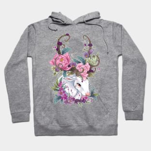 Floral deer Hoodie